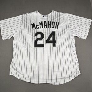 Colorado Rockies Jersey Mens 3XL White Pinstripe MLB Baseball Nike McMahon 24